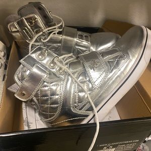 Vlado Platimum silver high tops.